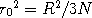 {r_0}^2=R^2/3N
