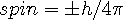 spin={\pm}h/4\pi